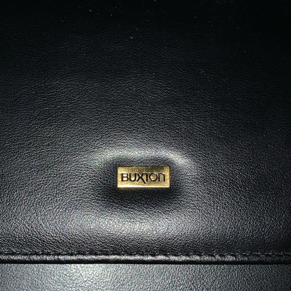 Buxton purse, real black leather, vintage, crossbody, 8”x12” - Picture 2 of 8